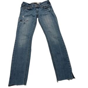 Hollister Women's Light Blue Skinny Jeans Y2K Low Rise